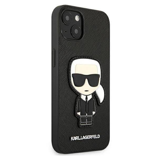 Karl Lagerfeld Saffiano Ikonik Karl`s Patch Skal iPhone 13 mini - Svart