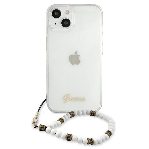 Guess White Pearl Skal iPhone 13 Mini - Transparent