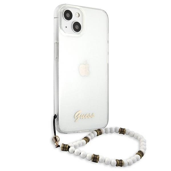Guess White Pearl Skal iPhone 13 Mini - Transparent