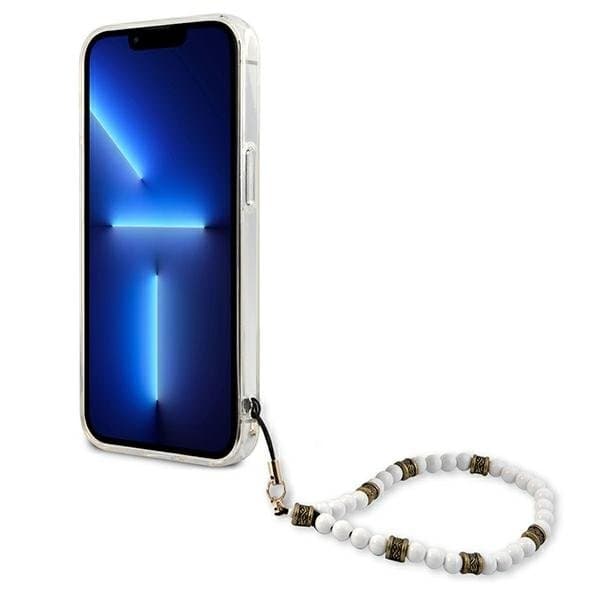 Guess White Pearl Skal iPhone 13 Mini - Transparent
