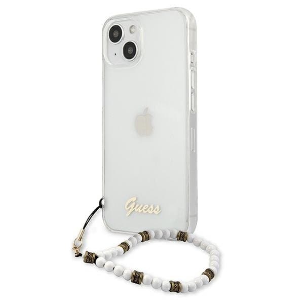 Guess White Pearl Skal iPhone 13 Mini - Transparent