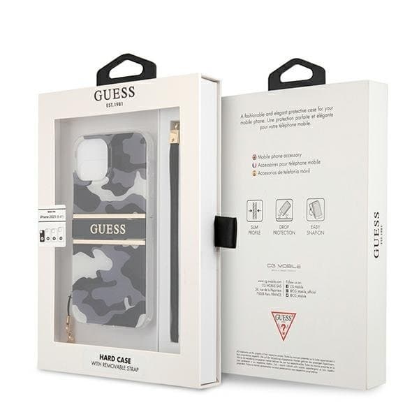 Guess Camo Strap Collection Skal iPhone 13 mini - Svart