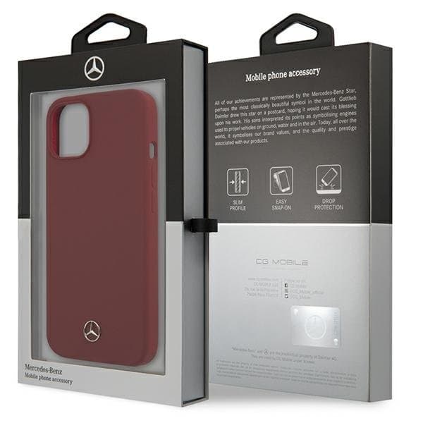 Mercedes Silicone Line Skal iPhone 13 - Röd