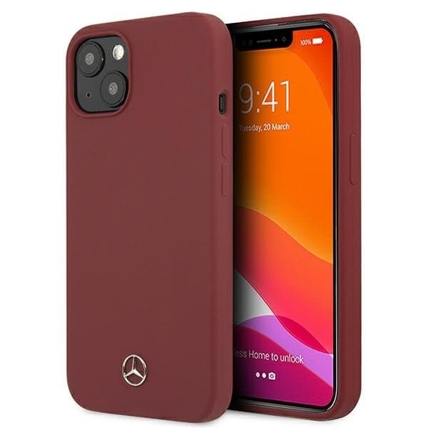 Mercedes Silicone Line Skal iPhone 13 - Röd