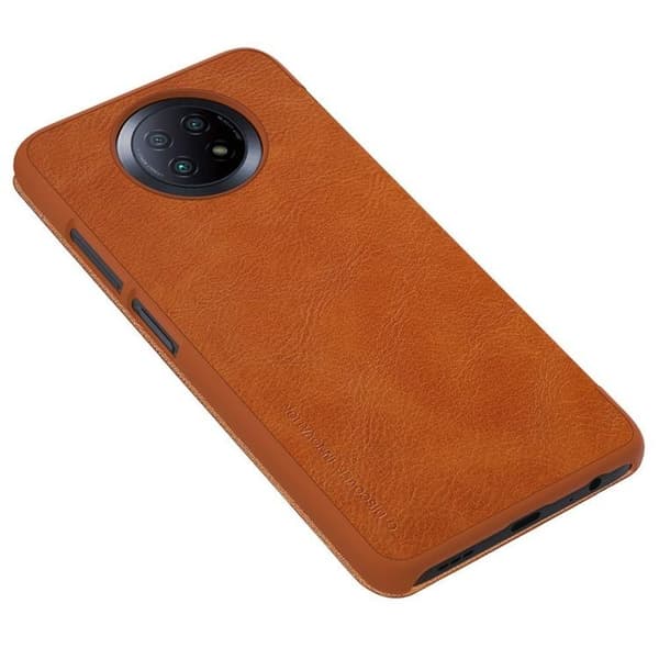 Nillkin Qin Läder Fodral Xiaomi Redmi Note 9T 5G - Brun