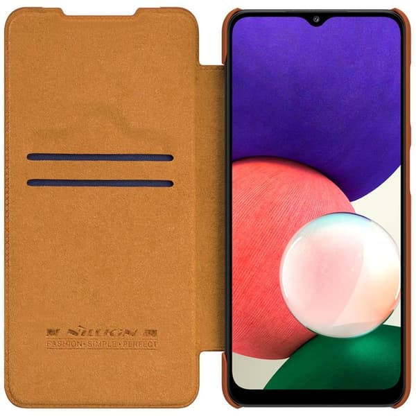Nillkin Qin Läder Fodral Galaxy A22 4G - Brun