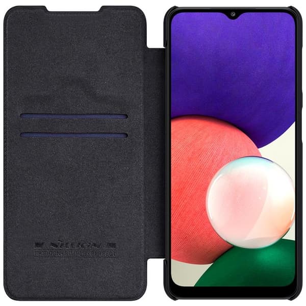 Nillkin Qin Läder Fodral Galaxy A22 4G - Svart