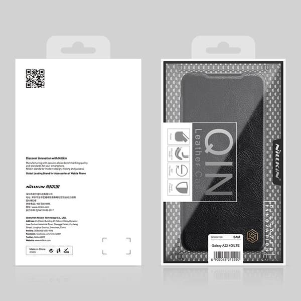 Nillkin Qin Läder Fodral Galaxy A22 4G - Svart