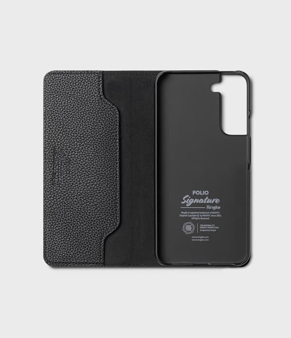 Ringke Folio Signature Flip Läder Fodral Galaxy S22 Plus - Svart