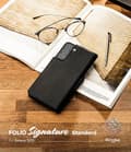 Miniatyrbild 7 av 11: Ringke Folio Signature Flip Läder Fodral Galaxy S22 Plus - Svart