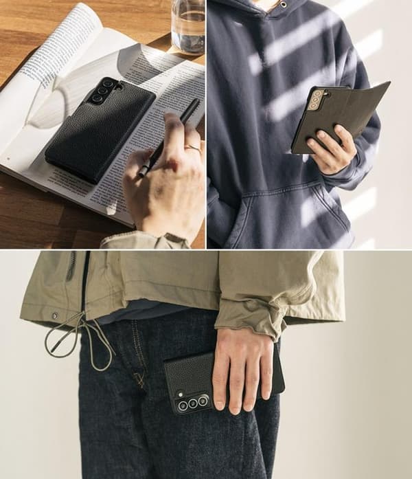 Ringke Folio Signature Flip Läder Fodral Galaxy S22 Plus - Svart