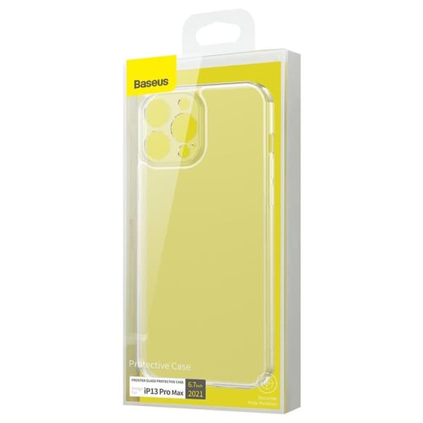 Baseus Frosted Glasskydd Skal iPhone 13 Pro Max - Transparent