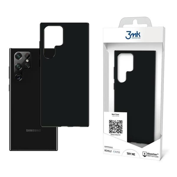 3MK Matte Skal Samsung Galaxy S22 Ultra - Svart