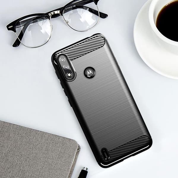 Carbon Flexible Skal Motorola Moto E7i Power - Svart
