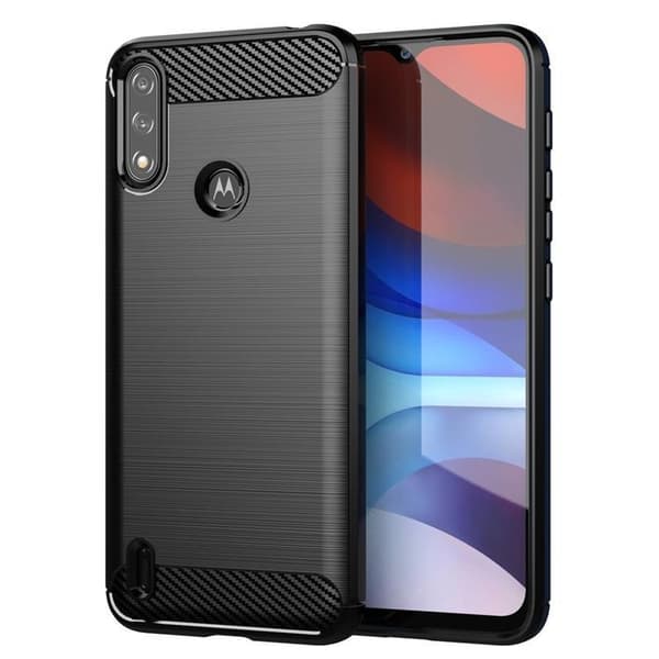 Carbon Flexible Skal Motorola Moto E7i Power - Svart