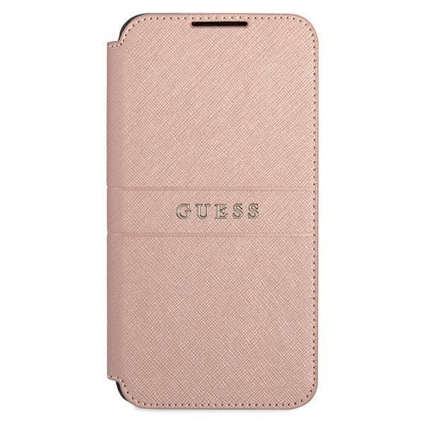 Guess Saffiano Stripes Fodral Galaxy S22 Plus - Rosa
