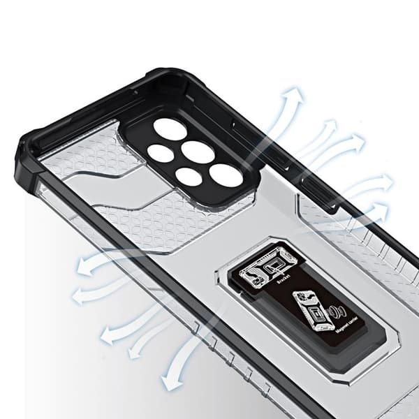 Crystal Ring Kickstand Skal Galaxy A72 4G - Röd