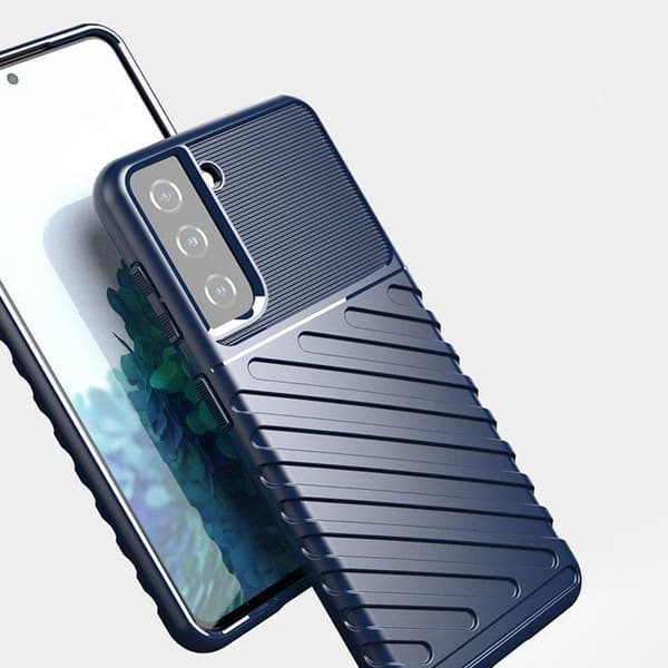 Thunder Flexibel Armored Skal Galaxy S22 Plus - Blå
