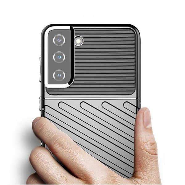 Thunder Flexibel Armored Skal Galaxy S22 Plus - Blå