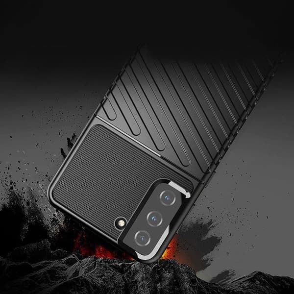 Thunder Flexibel Armored Skal Galaxy S22 Plus - Blå