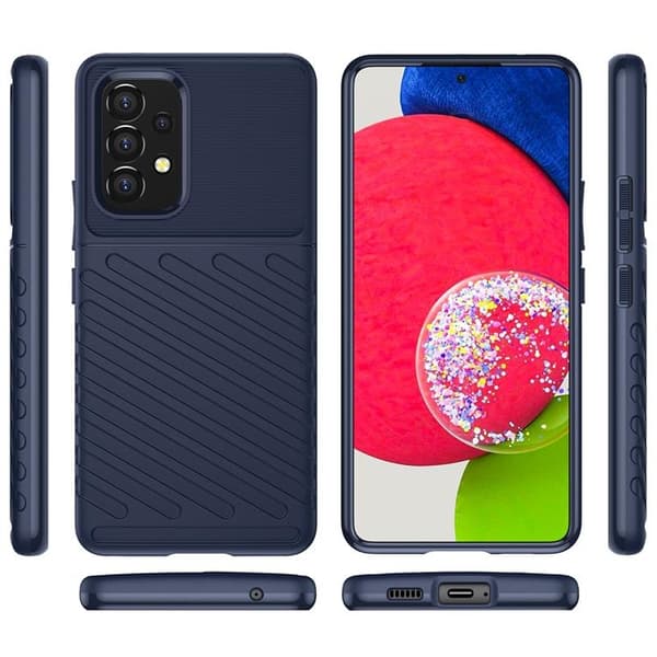 Thunder Flexible Armored Skal Galaxy A53 5G - Blå