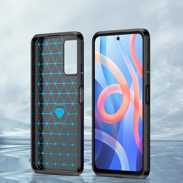 Carbon Flexible Skal Xiaomi Poco M4 Pro 5G - Svart