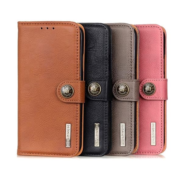 KHAZNEH Textured PU Läder Plånboksfodral Xiaomi 12/12X - Rosa
