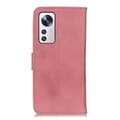 Miniatyrbild 3 av 10: KHAZNEH Textured PU Läder Plånboksfodral Xiaomi 12 Pro - Rosa