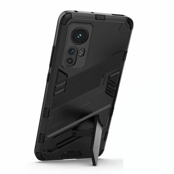 Kickstand Anti-Fall Skal Xiaomi 12 Pro - Svart