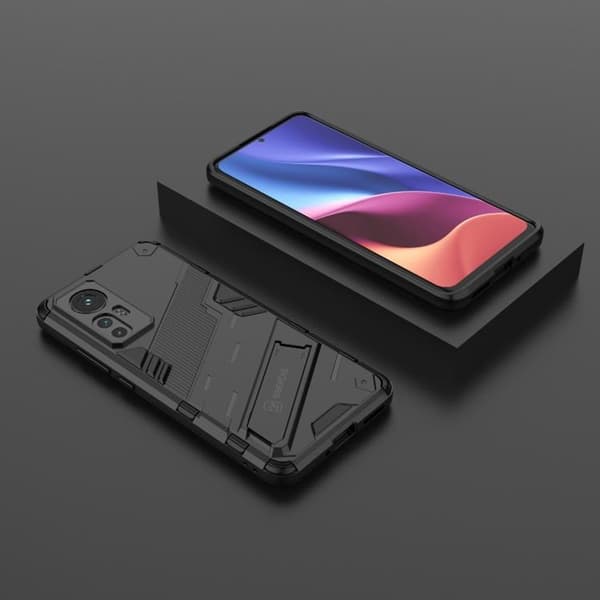 Kickstand Anti-Fall Skal Xiaomi 12 Pro - Svart