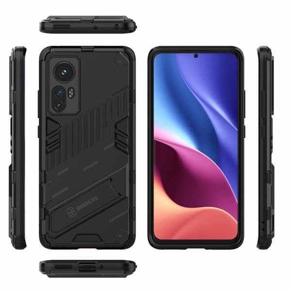 Kickstand Anti-Fall Skal Xiaomi 12 Pro - Svart