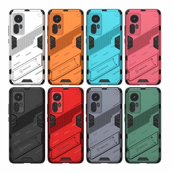 Kickstand Anti-Fall Skal Xiaomi 12 Pro - Svart