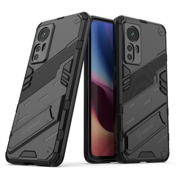 Kickstand Anti-Fall Skal Xiaomi 12 Pro - Svart