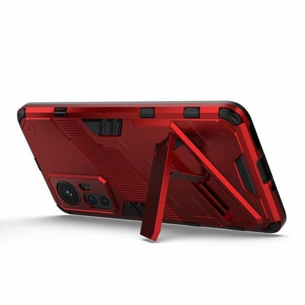 Kickstand Anti-Fall Skal Xiaomi 12 Pro - Röd