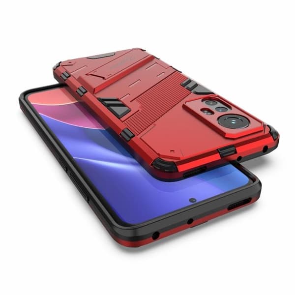 Kickstand Anti-Fall Skal Xiaomi 12 Pro - Röd