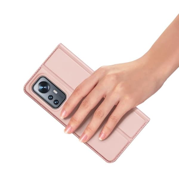 DUX DUCIS Skin Series Plånboksfodral Xiaomi 12 Pro - Rosa Guld