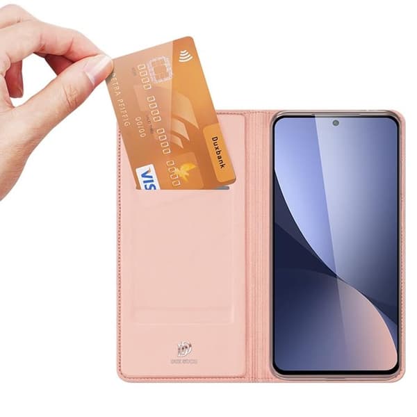 DUX DUCIS Skin Series Plånboksfodral Xiaomi 12 Pro - Rosa Guld