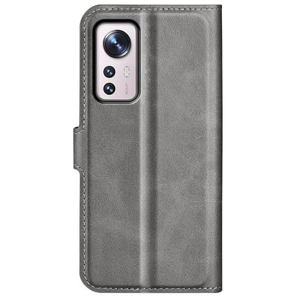 Magnetic Clasp Plånboksfodral Xiaomi 12 Pro - Grå