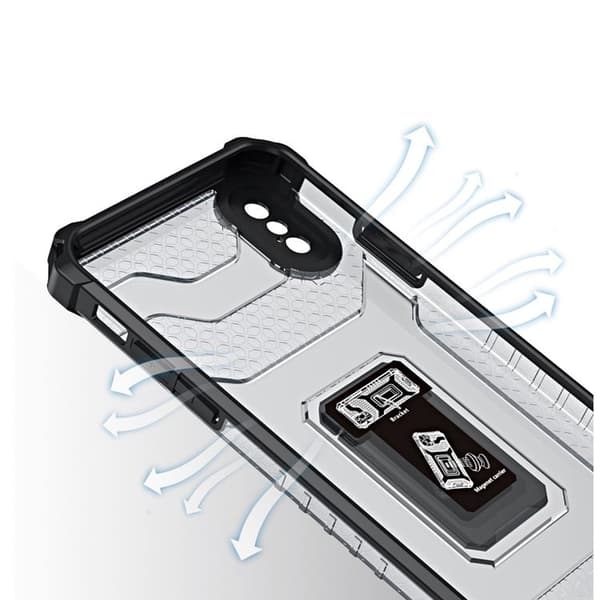 Crystal Ring Kickstand Skal iPhone XS Max - Röd