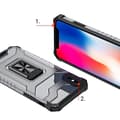 Miniatyrbild 2 av 9: Crystal Ring Kickstand Skal iPhone XS Max - Röd