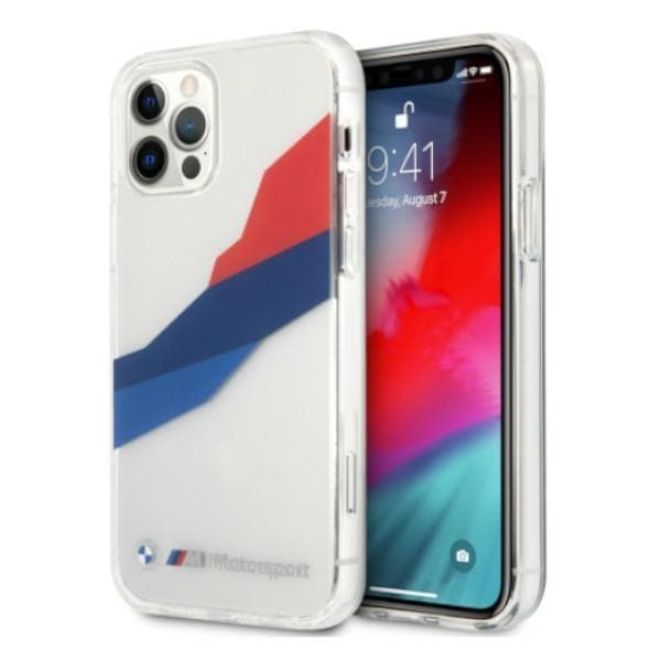 BMW Motorsport Tricolor Skal iPhone 12 Pro Max - Transparent