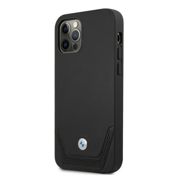 BMW Läder Perforate Skal iPhone 12 Pro Max - Svart