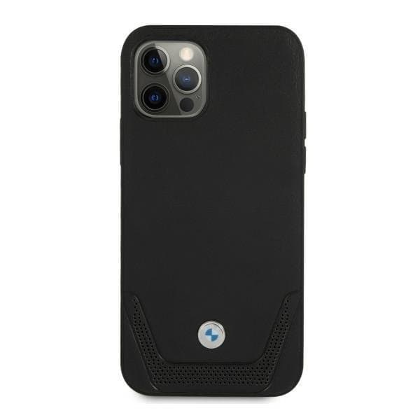 BMW Läder Perforate Skal iPhone 12 Pro Max - Svart