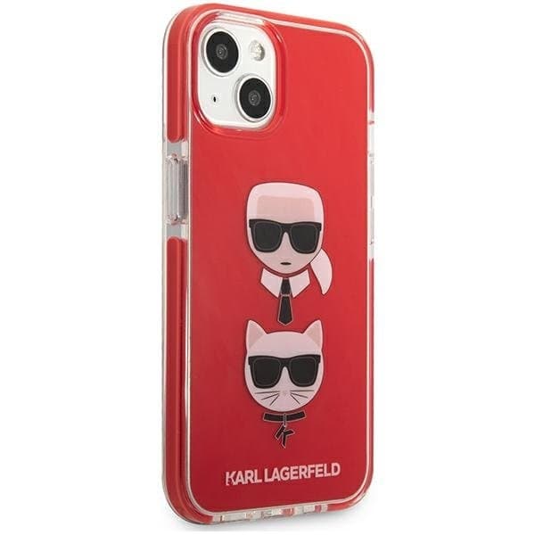Karl Lagerfeld TPE Karl & Choupette Skal iPhone 13 Mini - Röd