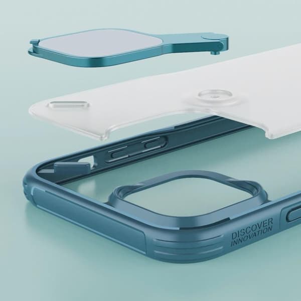 Nillkin Cyclops Foldable Stand Skal iPhone 13 Pro - Blå