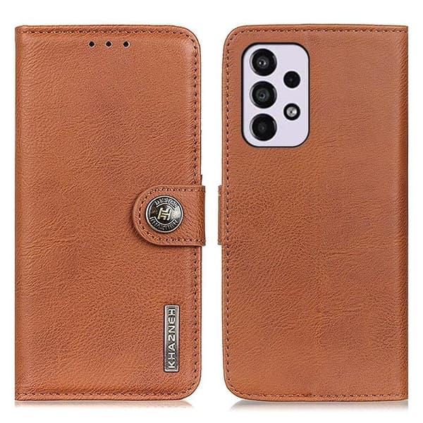 KHAZNEH Magnetic Plånboksfodral Galaxy A33 5G - Brun