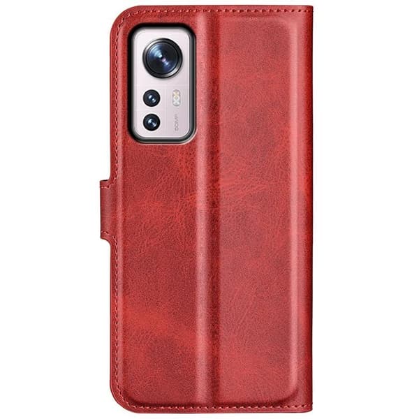 Magnetic Clasp Plånboksfodral Xiaomi 12 Pro - Röd