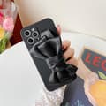 Miniatyrbild 2 av 8: Bowknot Läderrem TPU Skal iPhone 13 - Svart