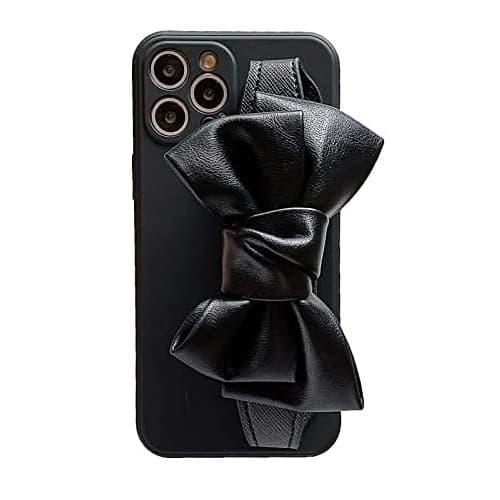 Bowknot Läderrem iPhone 13 Mini Skal - Svart