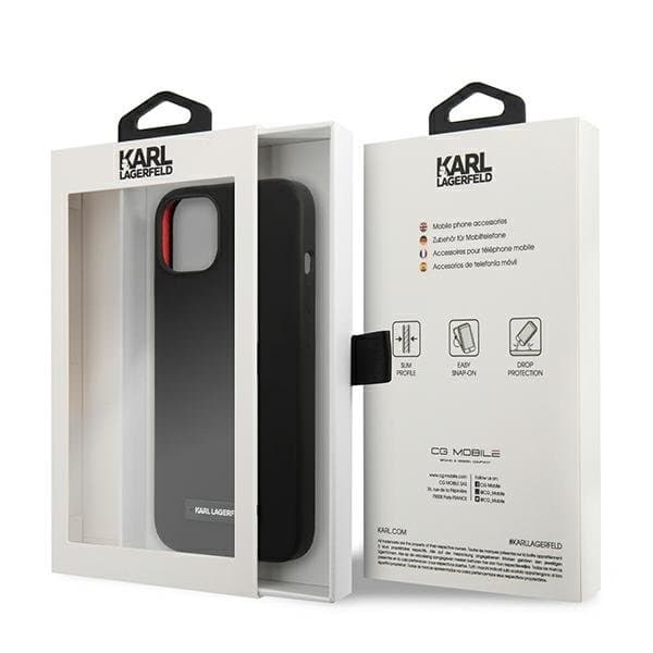 Karl Lagerfeld iPhone 13 Skal Silicone Plaque - Svart